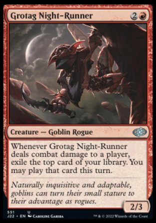 (551) Magic The Gathering Jumpstart 2022 Single: Grotag Night-Runner  Uncommon