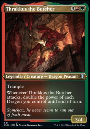 (551) Magic The Gathering Commander Legends: Battle for Baldur's Gate: Extras Single: Thrakkus the Butcher (V.1)  Uncommon