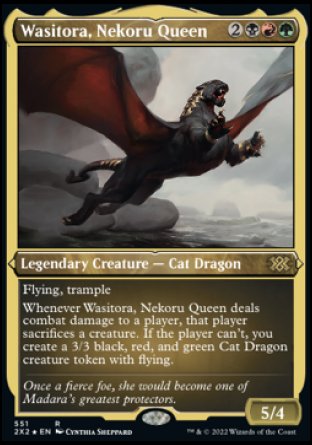 (551) Magic The Gathering Double Masters 2022: Extras Single: Wasitora, Nekoru Queen Holo Rare