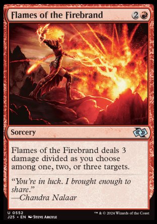 (552) Magic The Gathering Foundations Jumpstart Single: Flames of the Firebrand  Uncommon