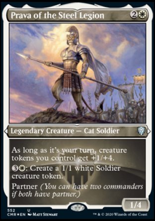 (552/361) Magic The Gathering Commander Legends: Extras Single: Prava of the Steel Legion  Uncommon
