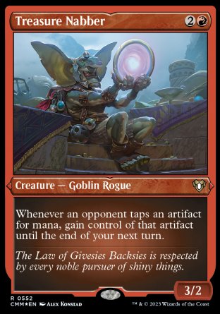 (552) Magic The Gathering Commander Masters: Extras Single: Treasure Nabber (V.1) Holo Rare