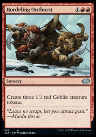 (552) Magic The Gathering Jumpstart 2022 Single: Hordeling Outburst  Uncommon