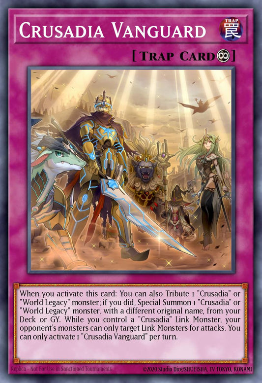 (128) YuGiOh TCG MP19: 2019 Gold Sarcophagus Tin Mega Pack Single: Crusadia Vanguard  Common