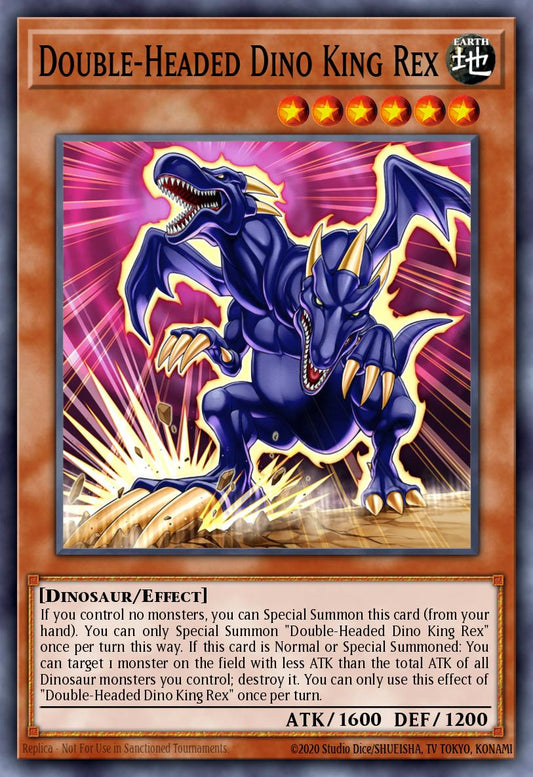 (362) YuGiOh TCG MP24: 25th Anniversary Tin: Dueling Mirrors Single: Double-Headed Dino King Rex  Common