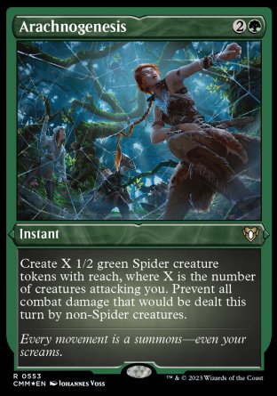 (553) Magic The Gathering Commander Masters: Extras Single: Arachnogenesis Holo Rare