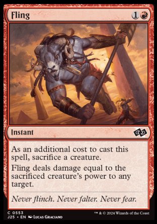 (553) Magic The Gathering Foundations Jumpstart Single: Fling  Common