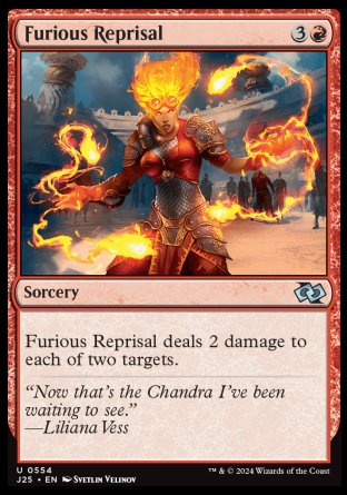 (554) Magic The Gathering Foundations Jumpstart Single: Furious Reprisal  Uncommon
