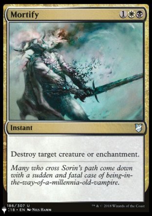 (186) Magic The Gathering The List Single: Mortify  Uncommon
