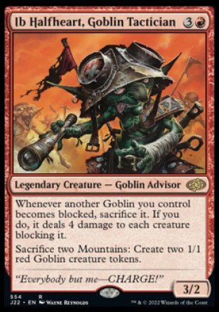 (554) Magic The Gathering Jumpstart 2022 Single: Ib Halfheart, Goblin Tactician  Rare