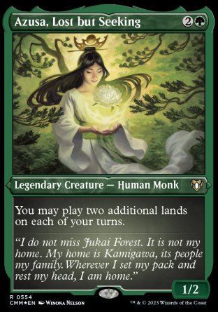 (554) Magic The Gathering Commander Masters: Extras Single: Azusa, Lost but Seeking (V.1)  Rare