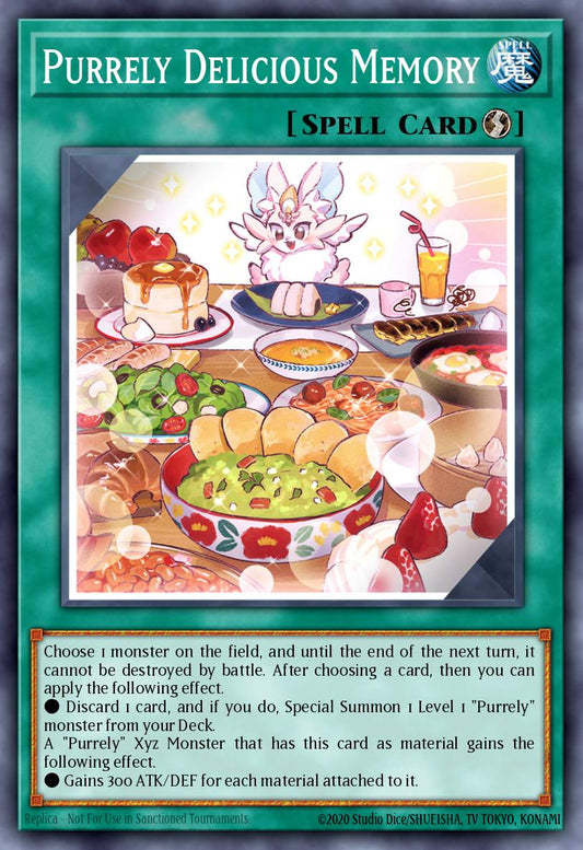 (291) YuGiOh TCG MP24: 25th Anniversary Tin: Dueling Mirrors Single: Purrely Delicious Memory  Ultra Rare
