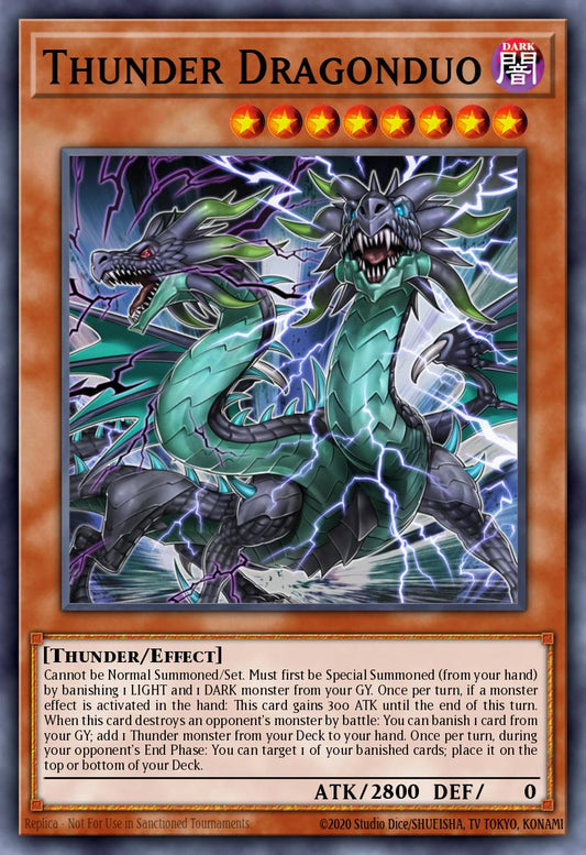 (170) YuGiOh TCG MP19: 2019 Gold Sarcophagus Tin Mega Pack Single: Thunder Dragonduo  Ultra Rare