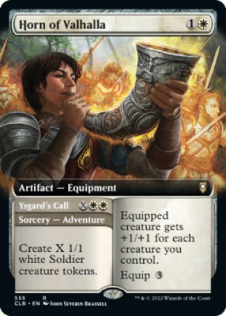 (555) Magic The Gathering Commander Legends: Battle for Baldur's Gate: Extras Single: Horn of Valhalla // Ysgard's Call  Rare