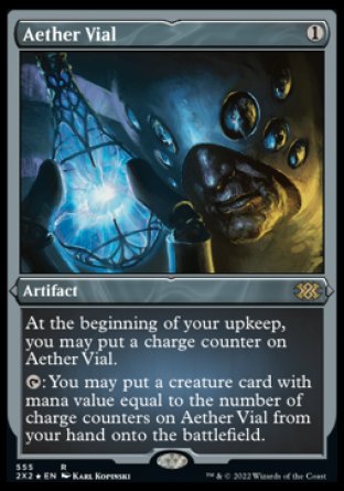 (555) Magic The Gathering Double Masters 2022: Extras Single: Aether Vial (V.2)  Rare