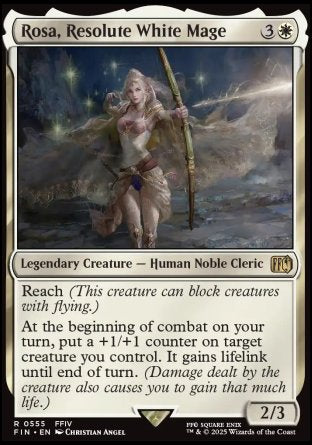 (555) Magic The Gathering Magic: The Gathering - FINAL FANTASY: Extras Single: Rosa, Resolute White Mage (V.2)  Rare