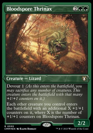 (555) Magic The Gathering Commander Masters: Extras Single: Bloodspore Thrinax Holo Rare