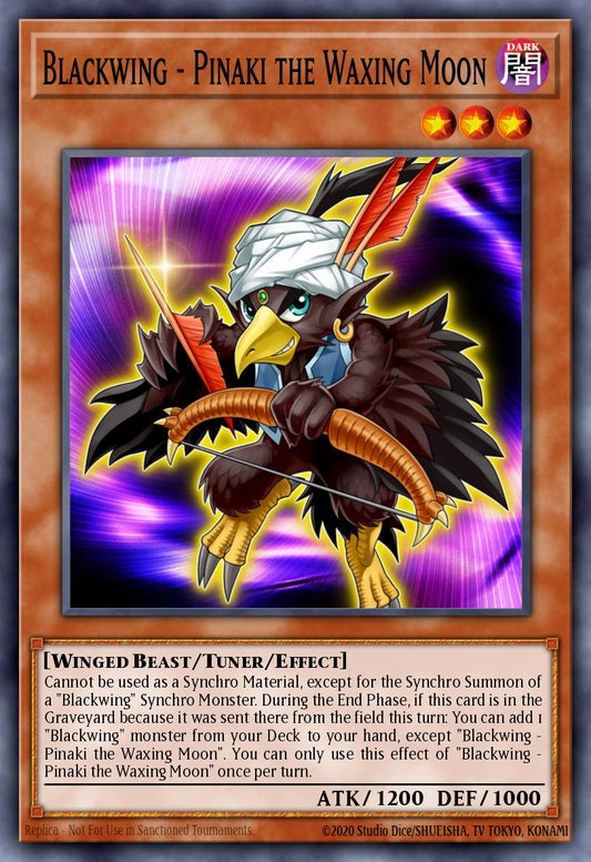 (007) YuGiOh TCG PGL2: Premium Gold 2 Single: Blackwing - Pinaki the Waxing Moon  Gold Secret Rare