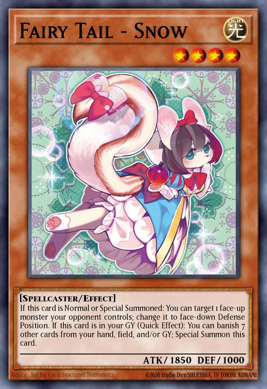 (269) YuGiOh TCG RA04: Quarter Century Stampede Single: Fairy Tail - Snow (V.1 - Platinum Secret Rare)  Platinum Secret Rare