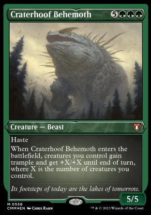(556) Magic The Gathering Commander Masters: Extras Single: Craterhoof Behemoth Holo Mythic