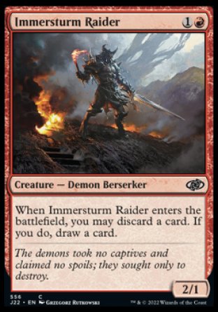(556) Magic The Gathering Jumpstart 2022 Single: Immersturm Raider  Common