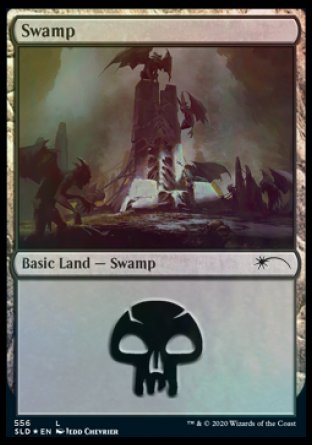 (556) Magic The Gathering Secret Lair Drop Series Single: Swamp (V.7) Holo Land