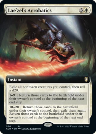 (556) Magic The Gathering Commander Legends: Battle for Baldur's Gate: Extras Single: Lae'zel's Acrobatics Holo Rare