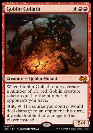 (557) Magic The Gathering Foundations Jumpstart Single: Goblin Goliath  Mythic