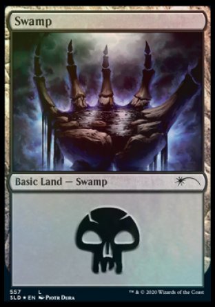 (557) Magic The Gathering Secret Lair Drop Series Single: Swamp (V.8)  Land