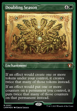 (557) Magic The Gathering Commander Masters: Extras Single: Doubling Season Holo Mythic