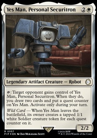 (557) Magic The Gathering Universes Beyond: Fallout: Extras Single: Yes Man, Personal Securitron (V.2)  Holo Rare