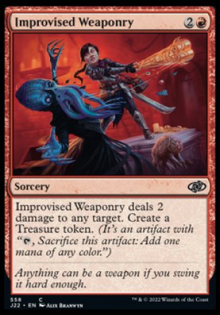 (558) Magic The Gathering Jumpstart 2022 Single: Improvised Weaponry  Common