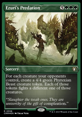 (558) Magic The Gathering Commander Masters: Extras Single: Ezuri's Predation Holo Rare