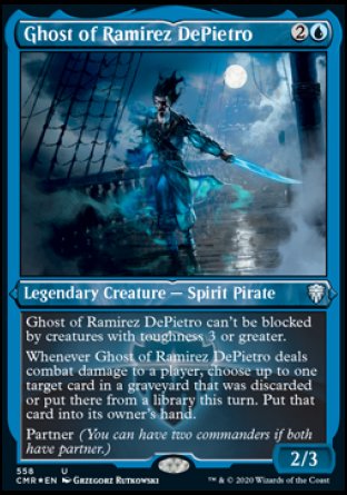 (558/361) Magic The Gathering Commander Legends: Extras Single: Ghost of Ramirez DePietro Holo Uncommon