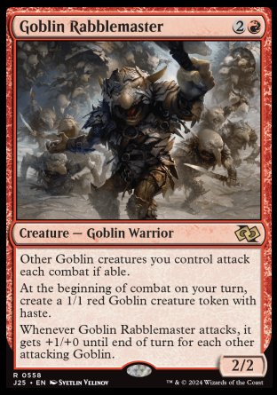 (558) Magic The Gathering Foundations Jumpstart Single: Goblin Rabblemaster  Rare
