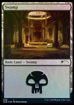 (559) Magic The Gathering Secret Lair Drop Series Single: Swamp (V.10) Holo Land