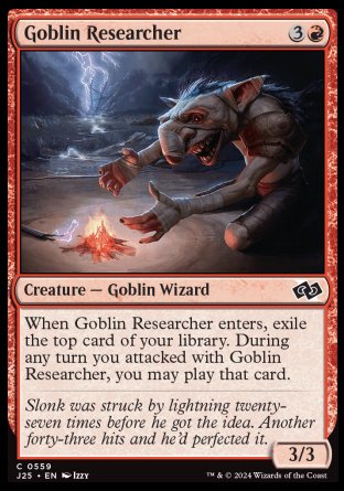 (559) Magic The Gathering Foundations Jumpstart Single: Goblin Researcher  Common