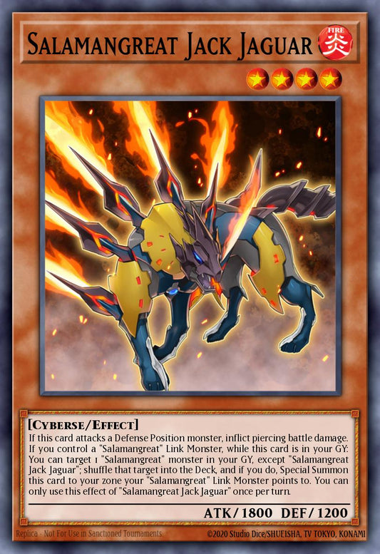 (156) YuGiOh TCG MP19: 2019 Gold Sarcophagus Tin Mega Pack Single: Salamangreat Jack Jaguar  Common