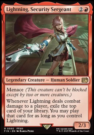 (560) Magic The Gathering Magic: The Gathering - FINAL FANTASY: Extras Single: Lightning, Security Sergeant (V.2)  Rare