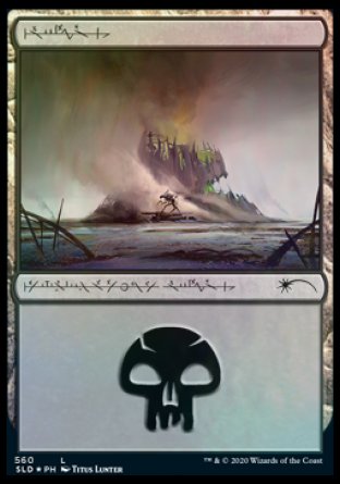 (560) Magic The Gathering Secret Lair Drop Series Single: Swamp (V.11)  Land