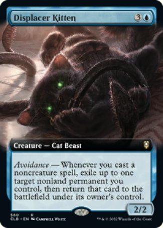 (560) Magic The Gathering Commander Legends: Battle for Baldur's Gate: Extras Single: Displacer Kitten  Rare