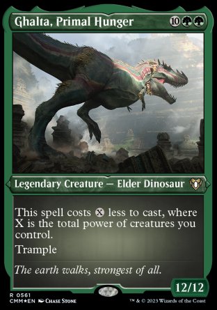 (561) Magic The Gathering Commander Masters: Extras Single: Ghalta, Primal Hunger Holo Rare