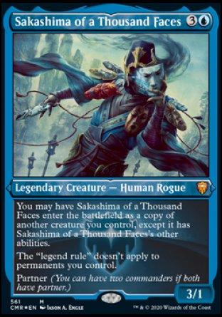 (561/361) Magic The Gathering Commander Legends: Extras Single: Sakashima of a Thousand Faces Holo Mythic