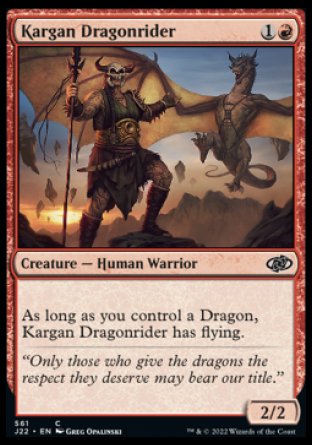 (561) Magic The Gathering Jumpstart 2022 Single: Kargan Dragonrider  Common