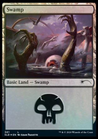 (561) Magic The Gathering Secret Lair Drop Series Single: Swamp (V.12)  Land