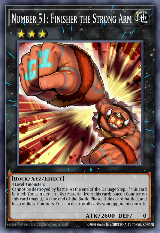 (120) YuGiOh TCG DLCS: Dragons of Legend: The Complete Series Single: Number 51: Finisher the Strong Arm  Common