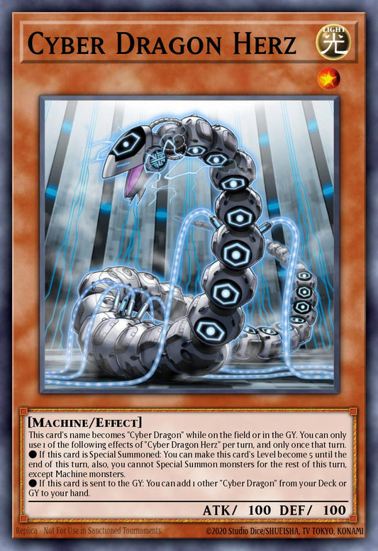 (086) YuGiOh TCG MP19: 2019 Gold Sarcophagus Tin Mega Pack Single: Cyber Dragon Herz  Super Rare