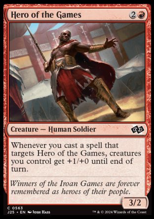 (563) Magic The Gathering Foundations Jumpstart Single: Hero of the Games  Common