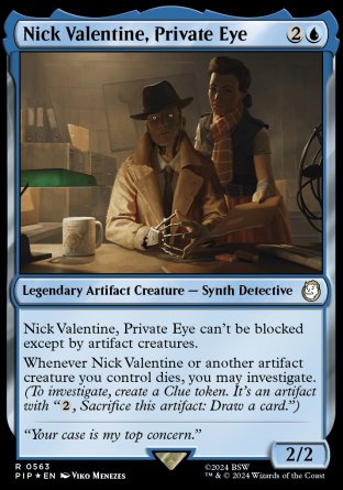 (563) Magic The Gathering Universes Beyond: Fallout: Extras Single: Nick Valentine, Private Eye (V.2)  Holo Rare