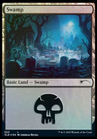(563) Magic The Gathering Secret Lair Drop Series Single: Swamp (V.14)  Land